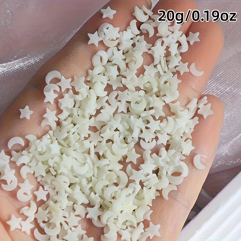 Image of 20 Grams Of -the-dark Soft Clay Shaped Like Stars And , In A Dark Blue Color That Fluoresces Under Light. Perfect For Epoxy Resin Projects, Jewelry Creation, Embellishments