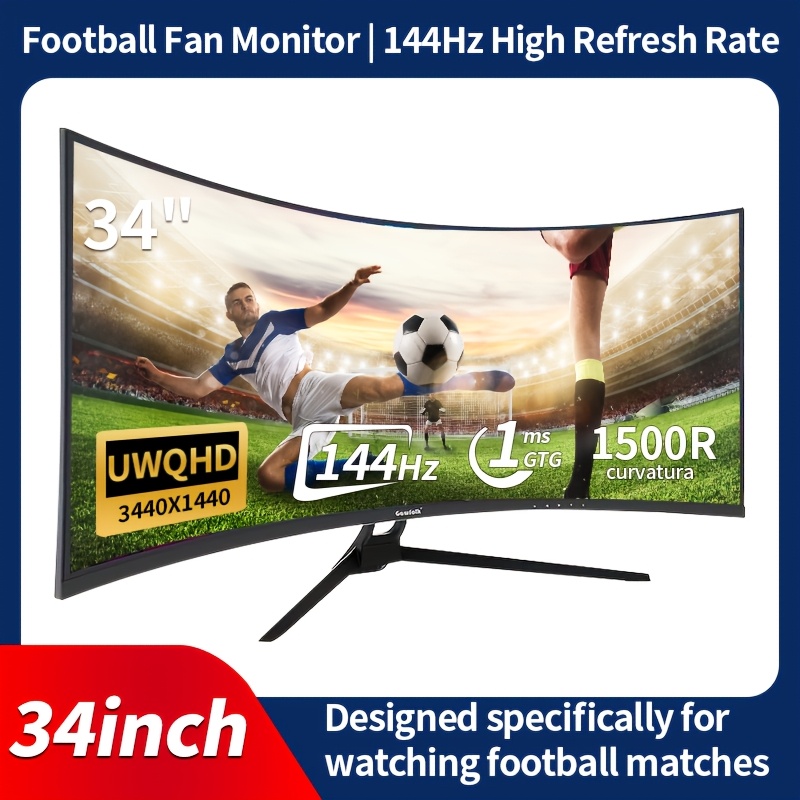Monitor Gawfolk de 34''', resolución 4K (3440*1440), frecuencia de actualización de 144...