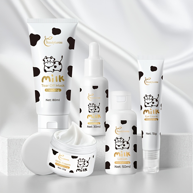 5pcs milk travel skincare set moisturizing hydrating - Temu Portugal