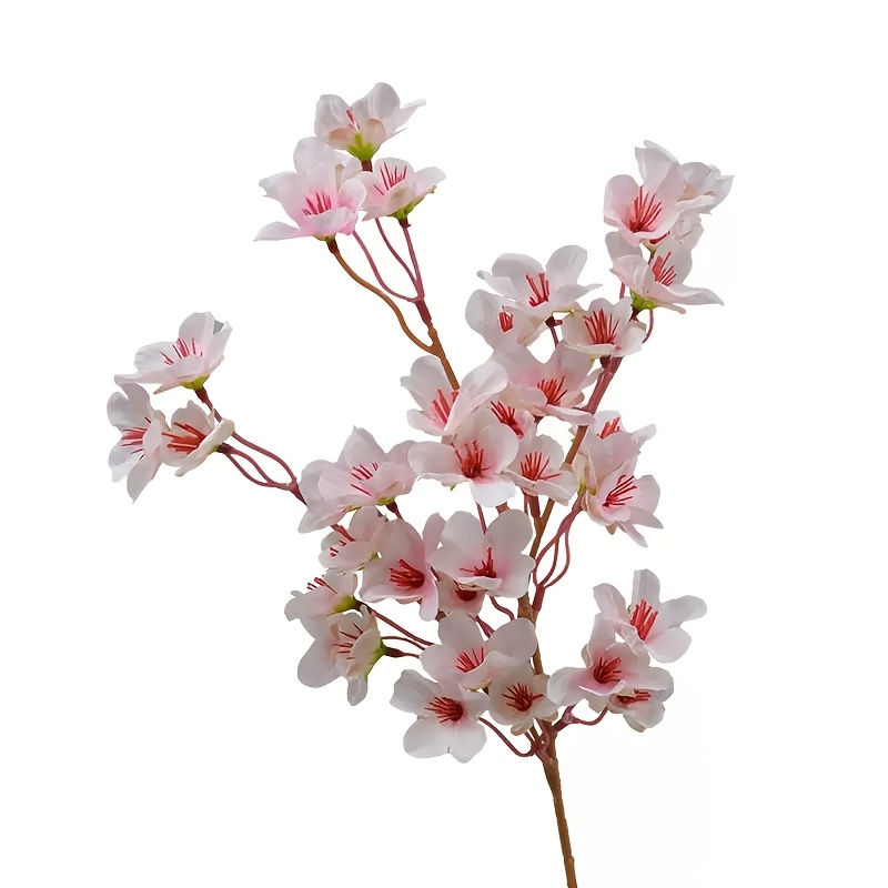 Image of 2pcs Artificial Cherry Blossoms, Instant Bloom Of Fragrance - Eternal Cherry Season, Forever In Home. Suitable For Living Room, Entrance Welcome, Romantic Weddings, Spring Atmosphere