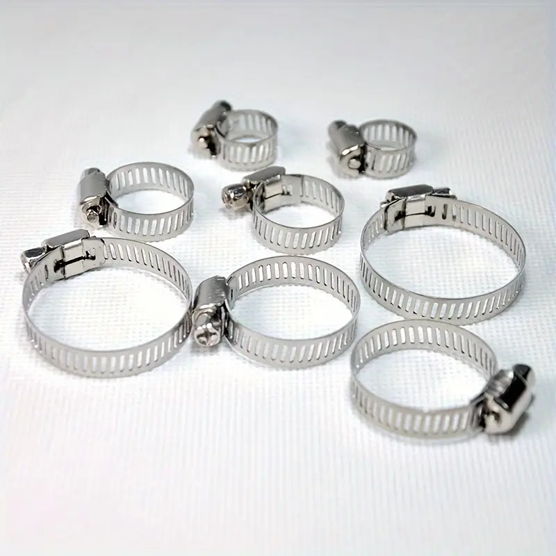 50-Pack Adjustable Stainless Steel Hose Clamps – For Fuel Lines 3/8 To 5/8