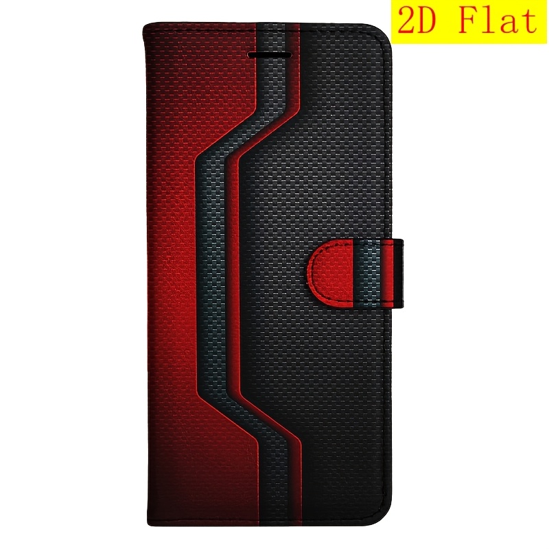 TEMU Phone Case: 2d Flat Printing Synthetic Leather Magnetic Flip Wallet Case With Card Holder Stand Sutible For Iphone 5/6/6s/7/8/x/xs/xr/se2
