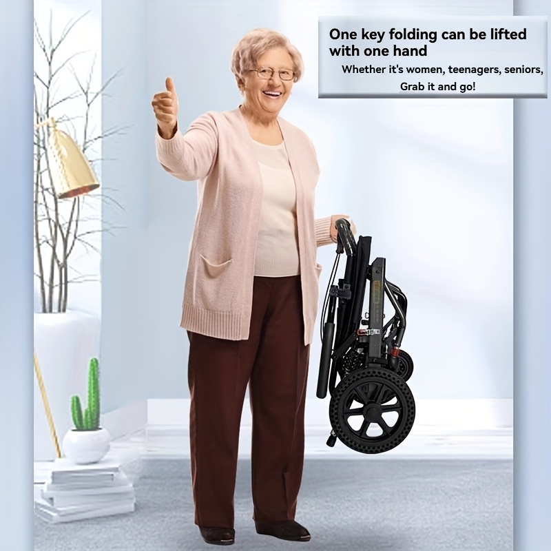 Ultra Lightweight And Durable Carbon Steel Classic Driving Assistance, with Comfortable Seats And Storage Shelves, Easy to Fold Design, Convenient to Carry And Can Be Used On Airplanes - Image 4