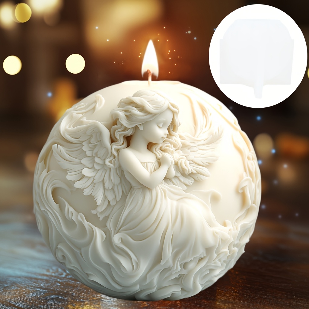 holy prayer angel spherical candle silicone mold prayer - Temu