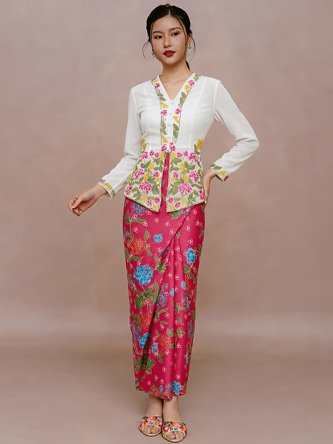 K A Skirt Ethnic Style Womens Fits Midi