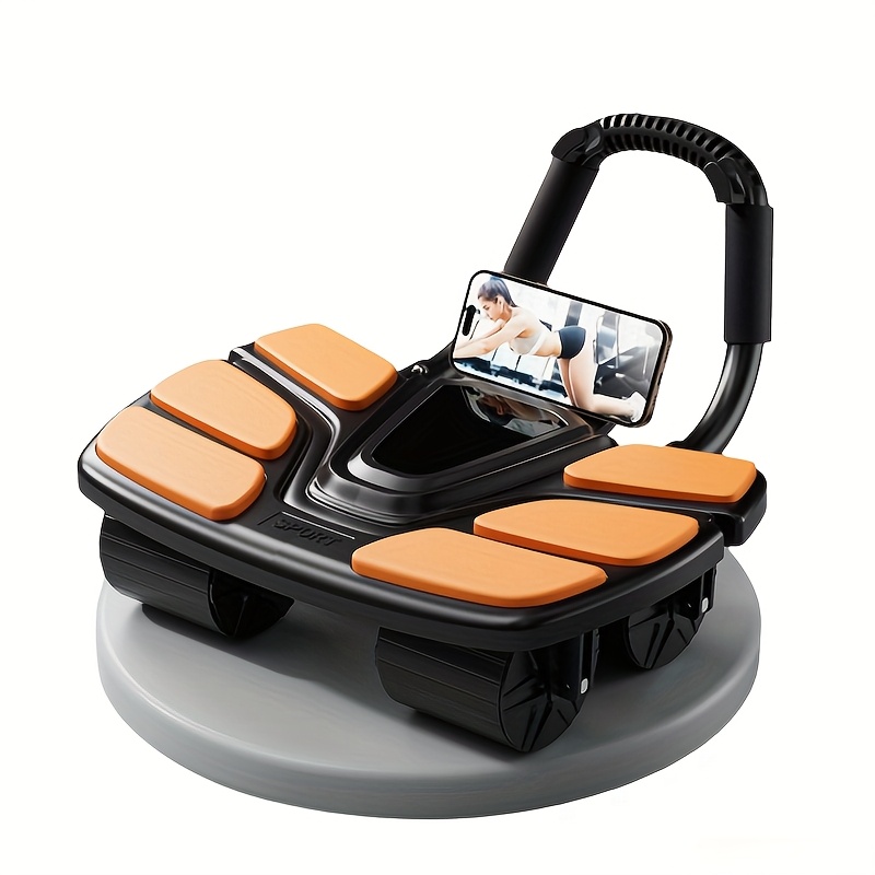 Rullo Addominale Con Supporto Per I Gomiti, Rullo Addominale A Quattro Ruote Per Esercizi Di Base B~p125035473