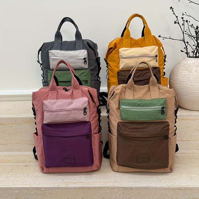 Multi-Functional Color-Block Outdoor Backpack for Hiking & Camping