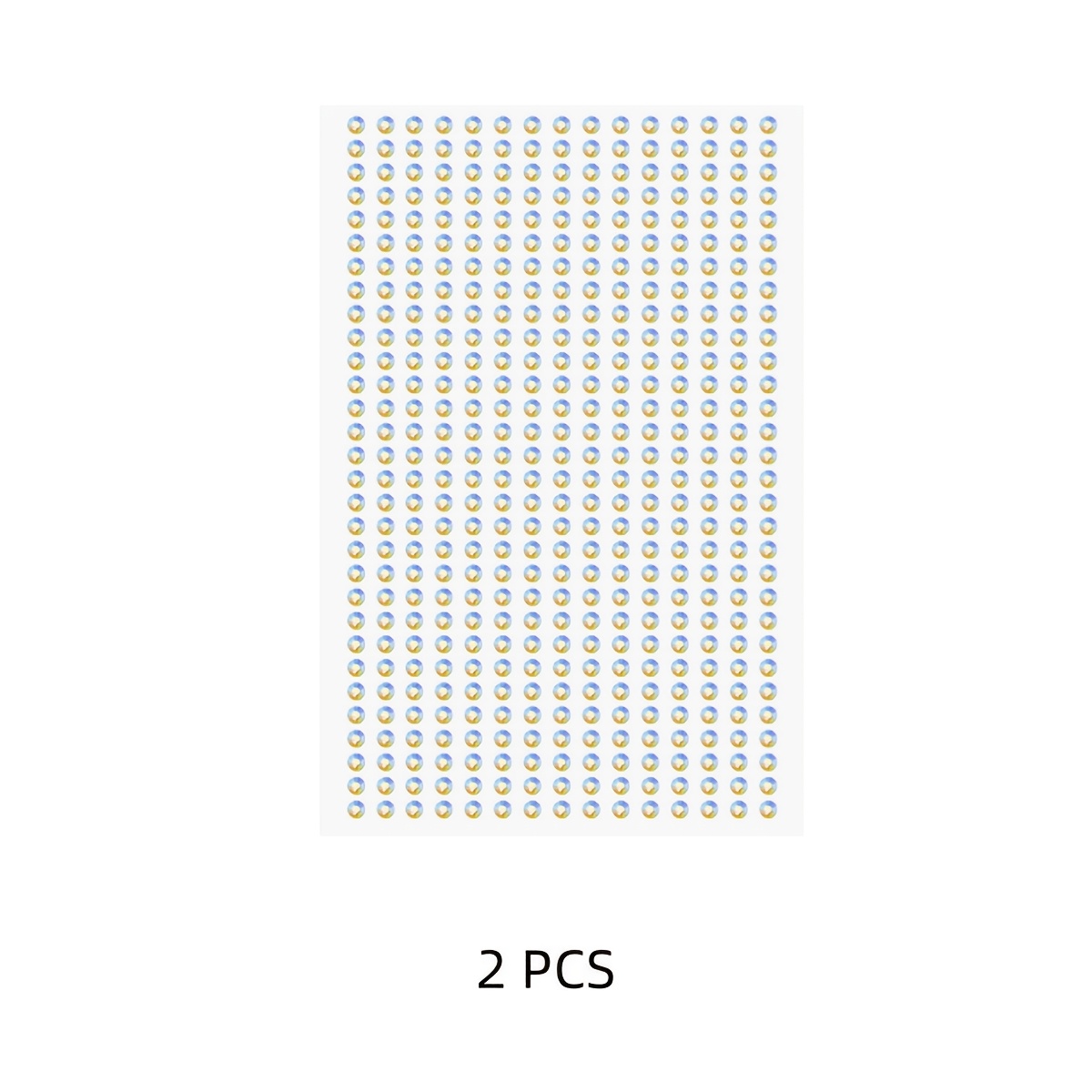 TEMU Stickers auto-adhésifs blancs AB avec strass, 3 mm, 4 mm, 5 mm, 6 mm, 8 mm, 10 mm et 12 mm, 2 feuilles/ensemble, de stickers circulaires en ,