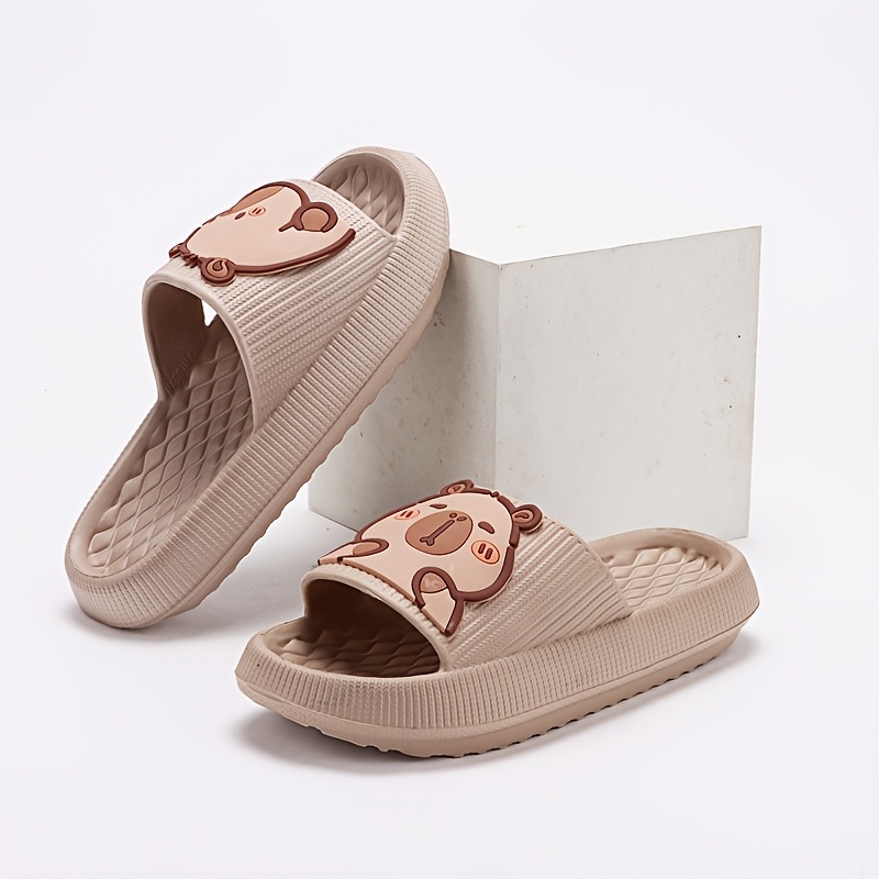 

Women's Cute Cartoon Platform Slide Sandals - Light Eva Sole, Non-slip Summer , Comfortable & Stylish For Outdoor Wear, Strappy Sandals