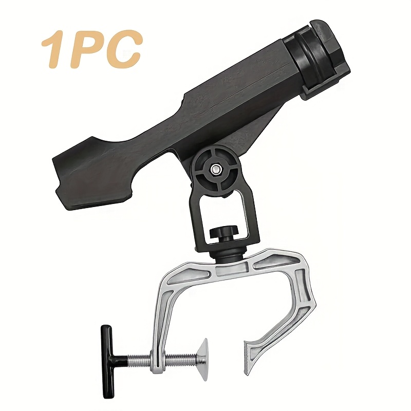 Single-pack 360° Adjustable Fishing Rod Holder – Multi-functional Boat Fishing Rail Mount For Yachts, Sturdy & Durable