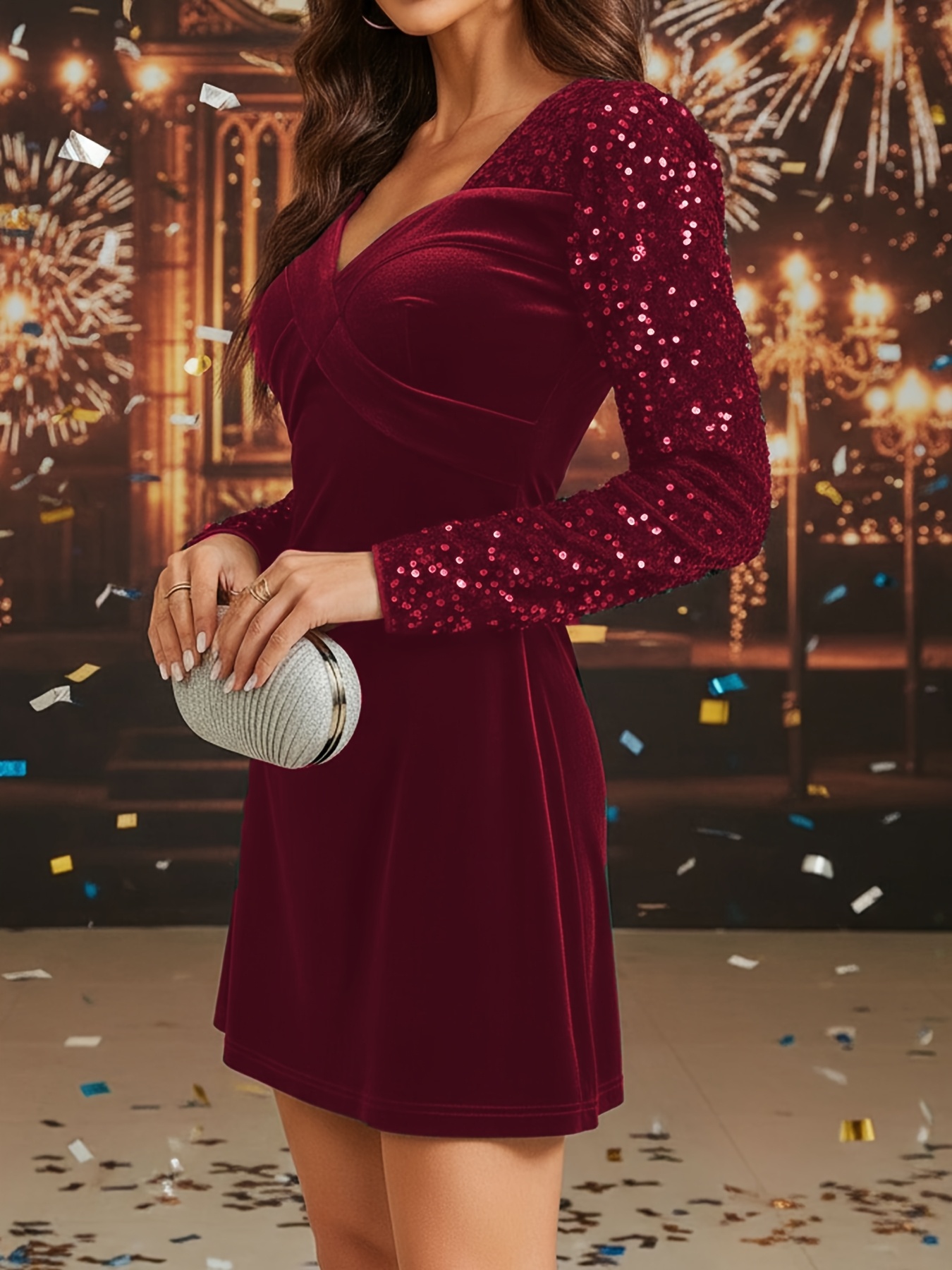 sachin and babi light blue dress Pink Top Engagement Dresses Stunning Black Velvet Hot Pink Evening Gown  With Diamond Crystal Embellishments Perfect main image 0