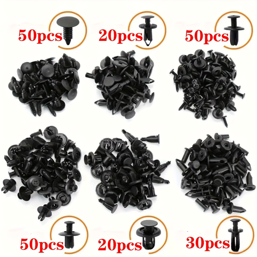 E-shop Ein Set aus 220 Universal-Auto-Clips - Größen 6mm, 7mm, 8mm, 9mm und 10mm, einfach zu installieren, vielseitig für LKWs und Motorräder, geeignet