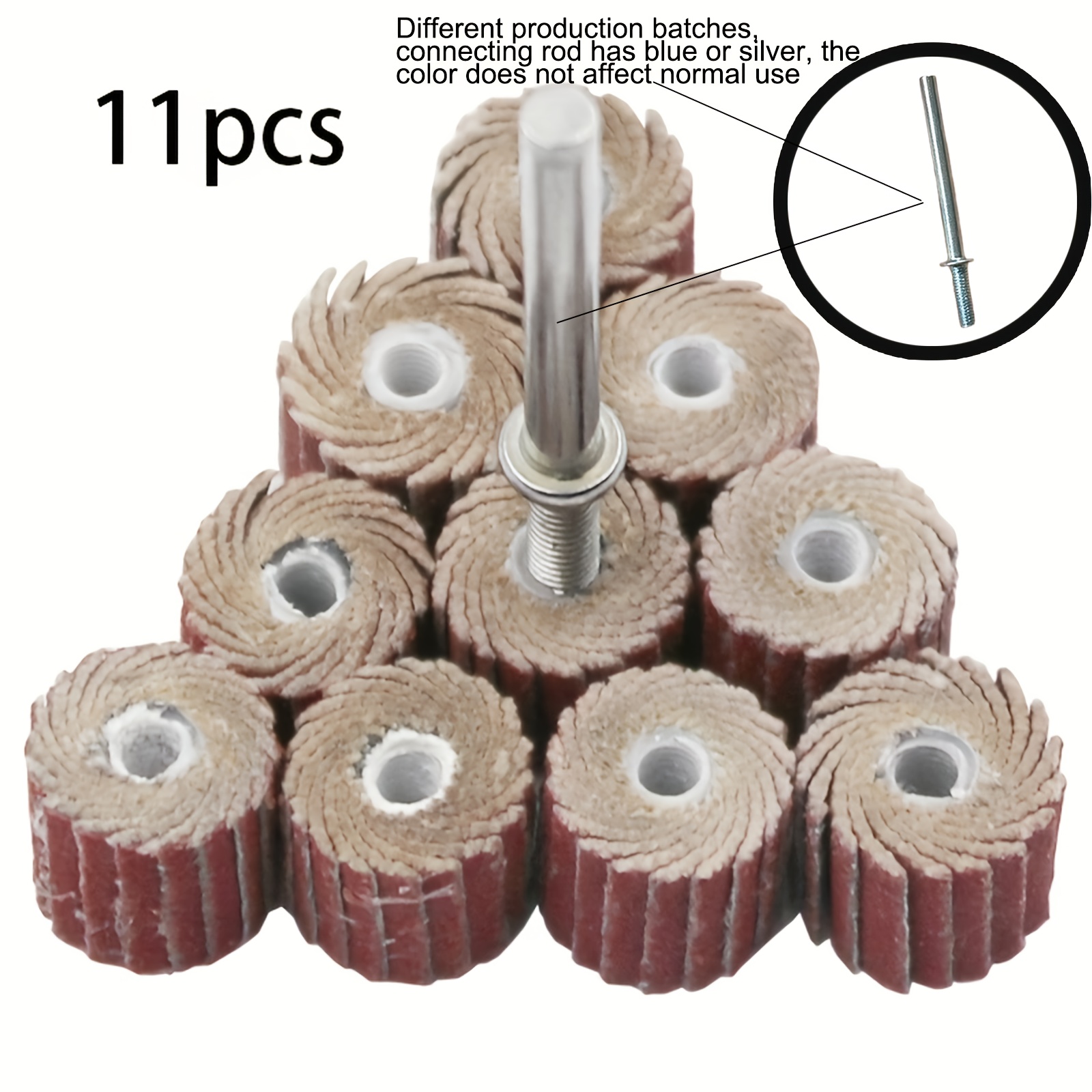 11pcs Grit Flap Sanding Wheel Head Grinding Disc Grit Flap Sanding Wheel Head Grinding Disc For Rotary Tool Sandpaper Drum