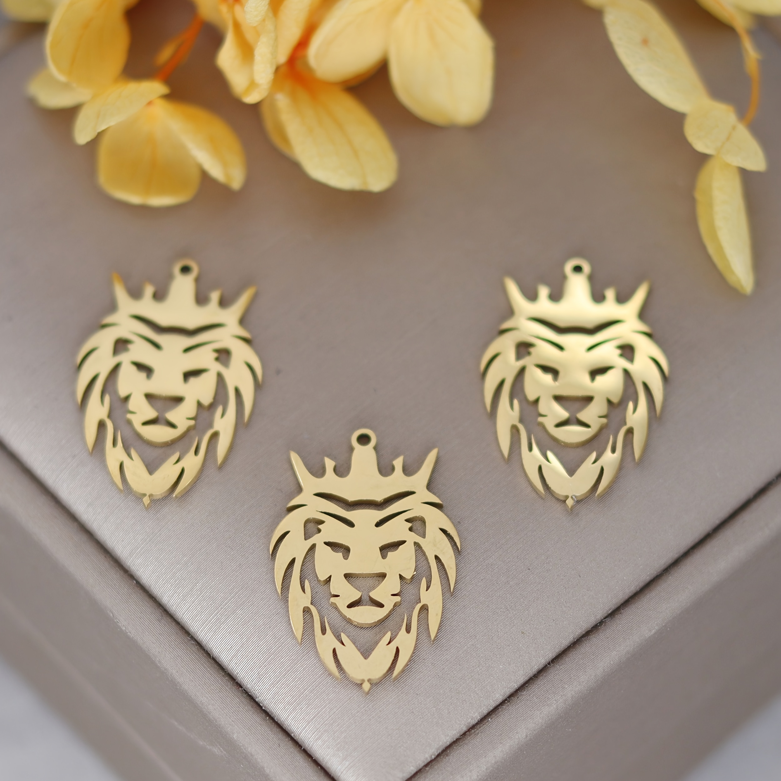 Image of 3pcs Pendant For Necklace Earrings Stainless Steel Additions Charms For Jewelry Making