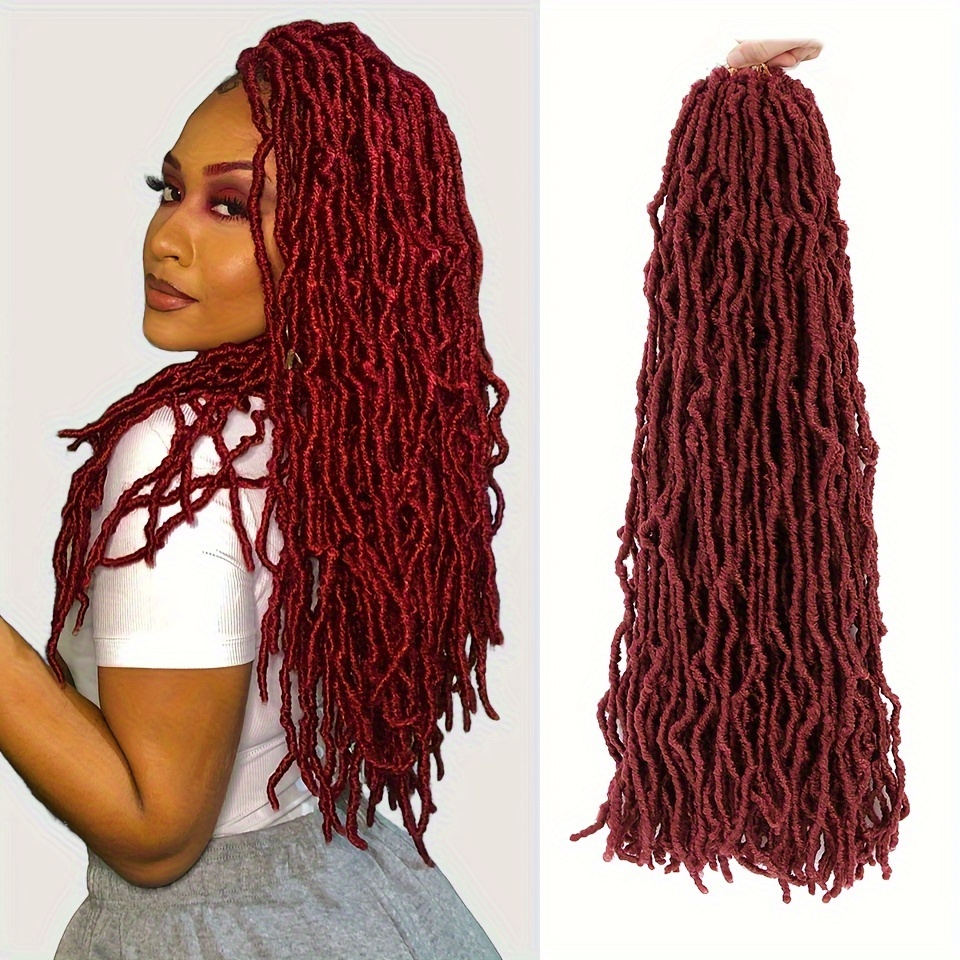 Synthetic NU Locs Crochet Hair 14 18 24 Inch Faux Locks Crochet Braids  Curly Hair New Soft Locs Meche De Cheveux Pour Crochet Braid 12 Strands/pack