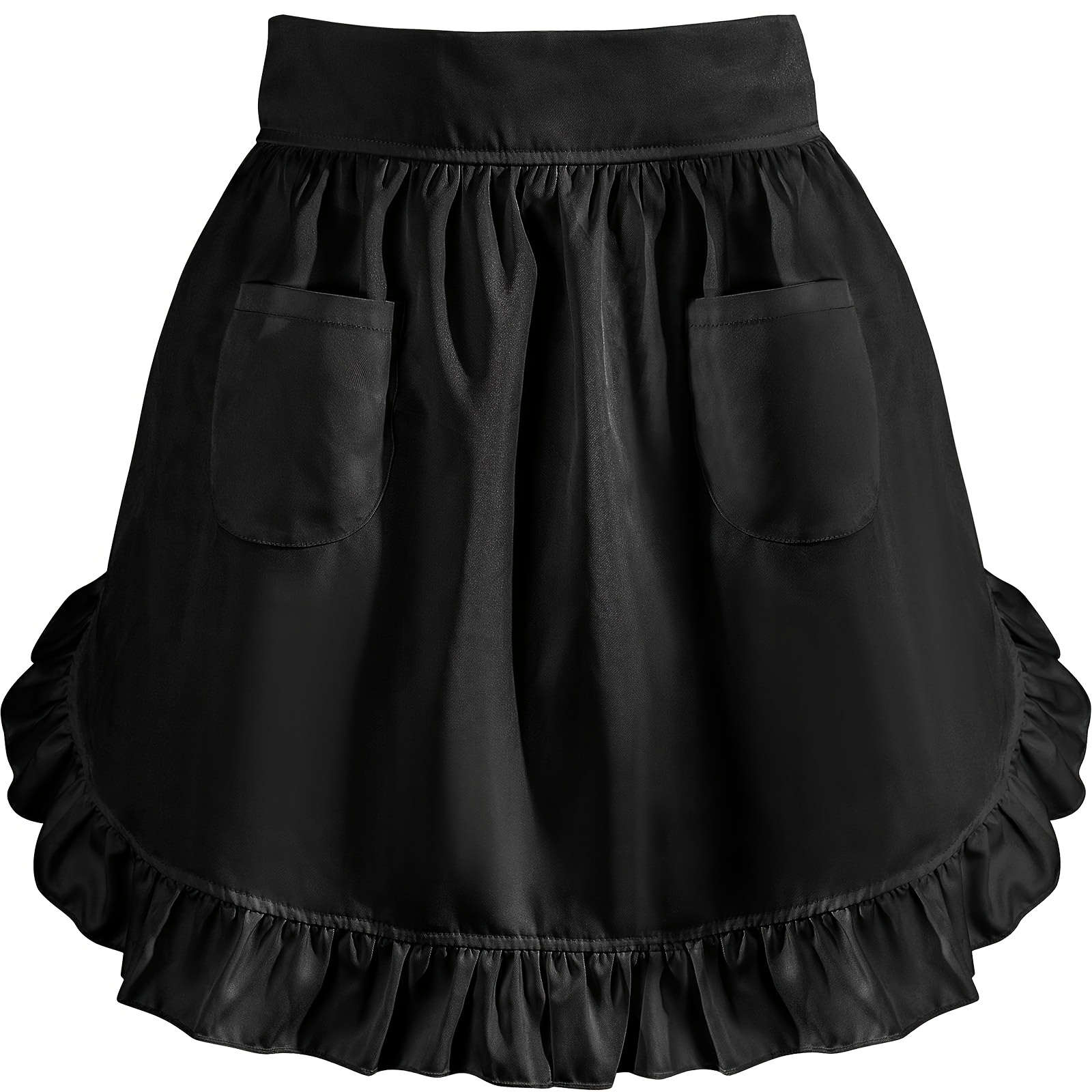 TEMU 1pc Short Women's Cooking Apron, 3 Colors Available, For Kitchen Staff, Maid Outfit Quality Apron, A Kitchen Has