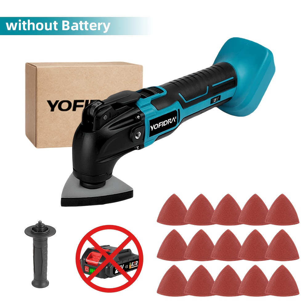 Image of Cordless Vibration Multifunctional Tool, 6-speed Adjustable Multifunctional Oscillating Tool, With Multiple Accessories And Auxiliary Handle, Suitable For Yofidra Battery