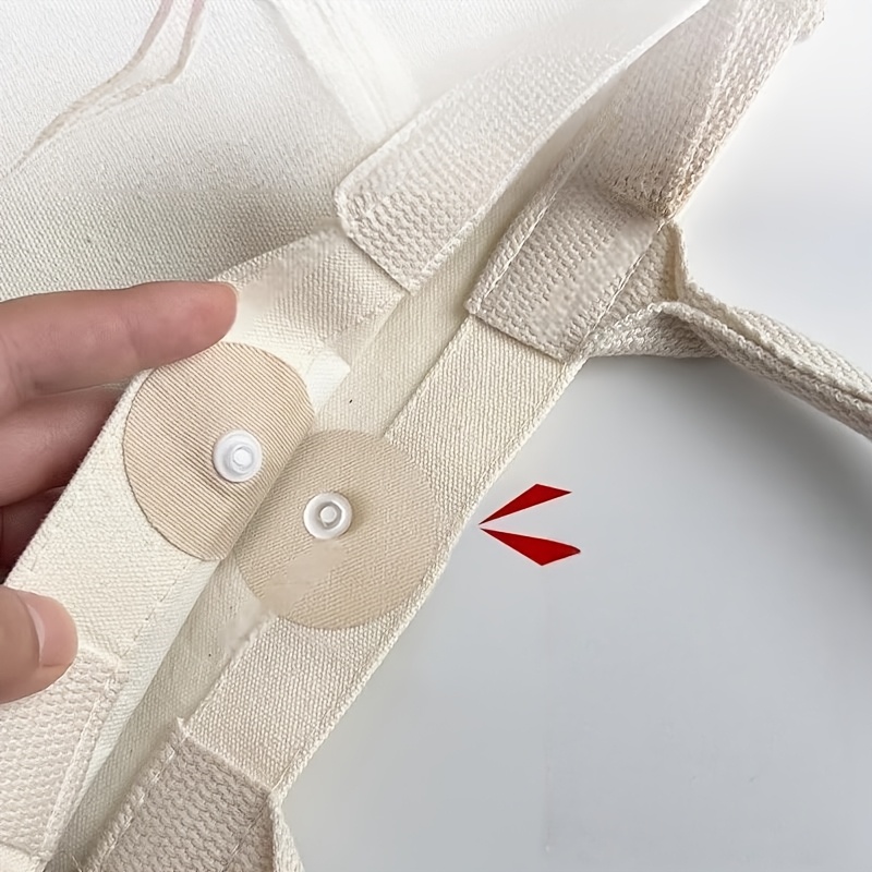 TEMU Broches a presión autoadhesivos de resistencia para cierres de bolsos, plástico sin costuras para mochilas, bandoleras, bolsas de lona tipo tote