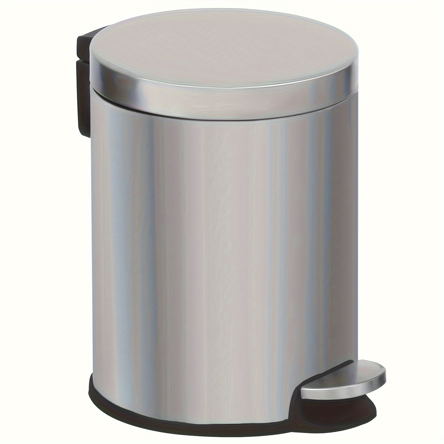 

Bathroom Trash Can 6 Liter/1.6 Gallon Small Garbage Can Stainless Steel With Lid/step Pedal, Round Garbage Bin Removable Inner Bucket Waste Basket For Kitchen Office