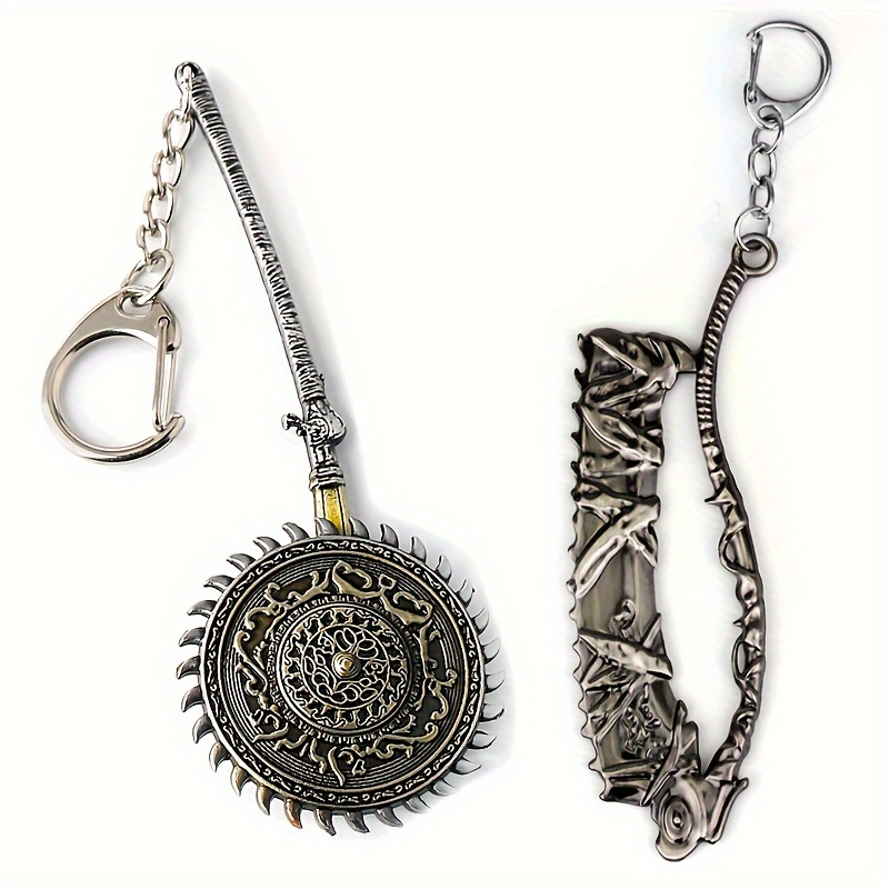 

Weapon Keychain Big Knife Chainsaw Cosplay Keychain Alloy Keychain Hip Hop Keychain 2pcs