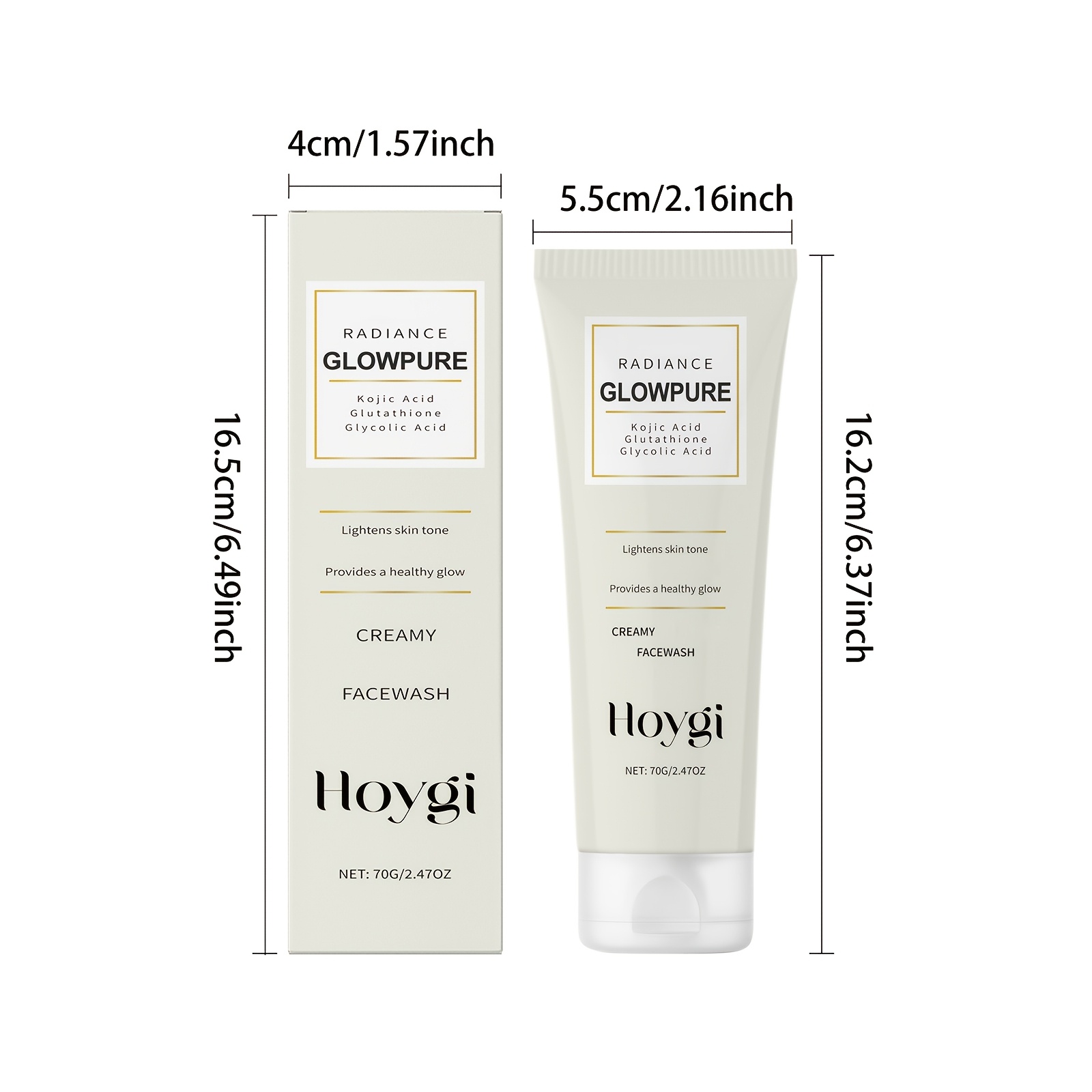 glutathione glycolic acid kojic acid face wash glutathione glycolic acid brightening