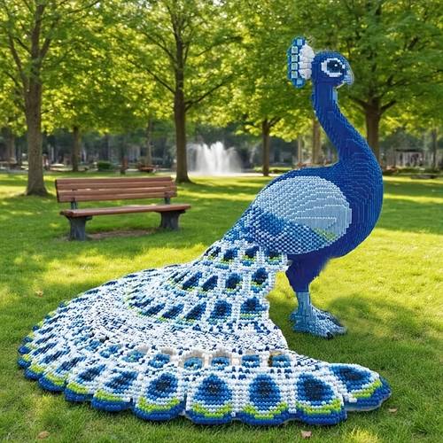 peacock building blocks creative decorations and room decor birthday halloween valentines day christmas christmas eve holiday gifts home decor