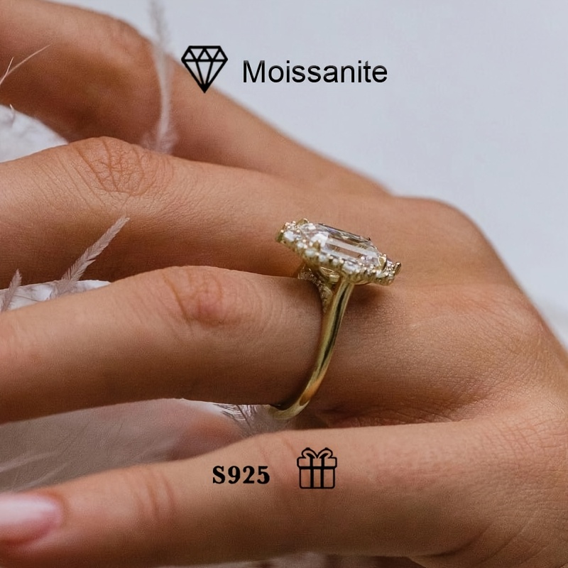 Elegant Palace Style 2ct Moissanite Ring in S925 Silver