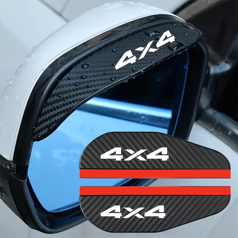 TEMU 2 pezzi Parapioggia per specchietti laterali auto per veicoli 4x4, Parapioggia per specchietti laterali in fibra di carbonio, Design elegante,