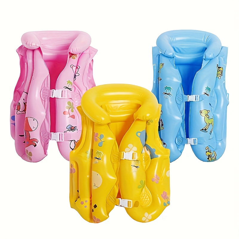 1pc swim vest learn swimming techniques with floating swimming vest with adjustable harness     swimming pool floating swimsuit for boys and girls