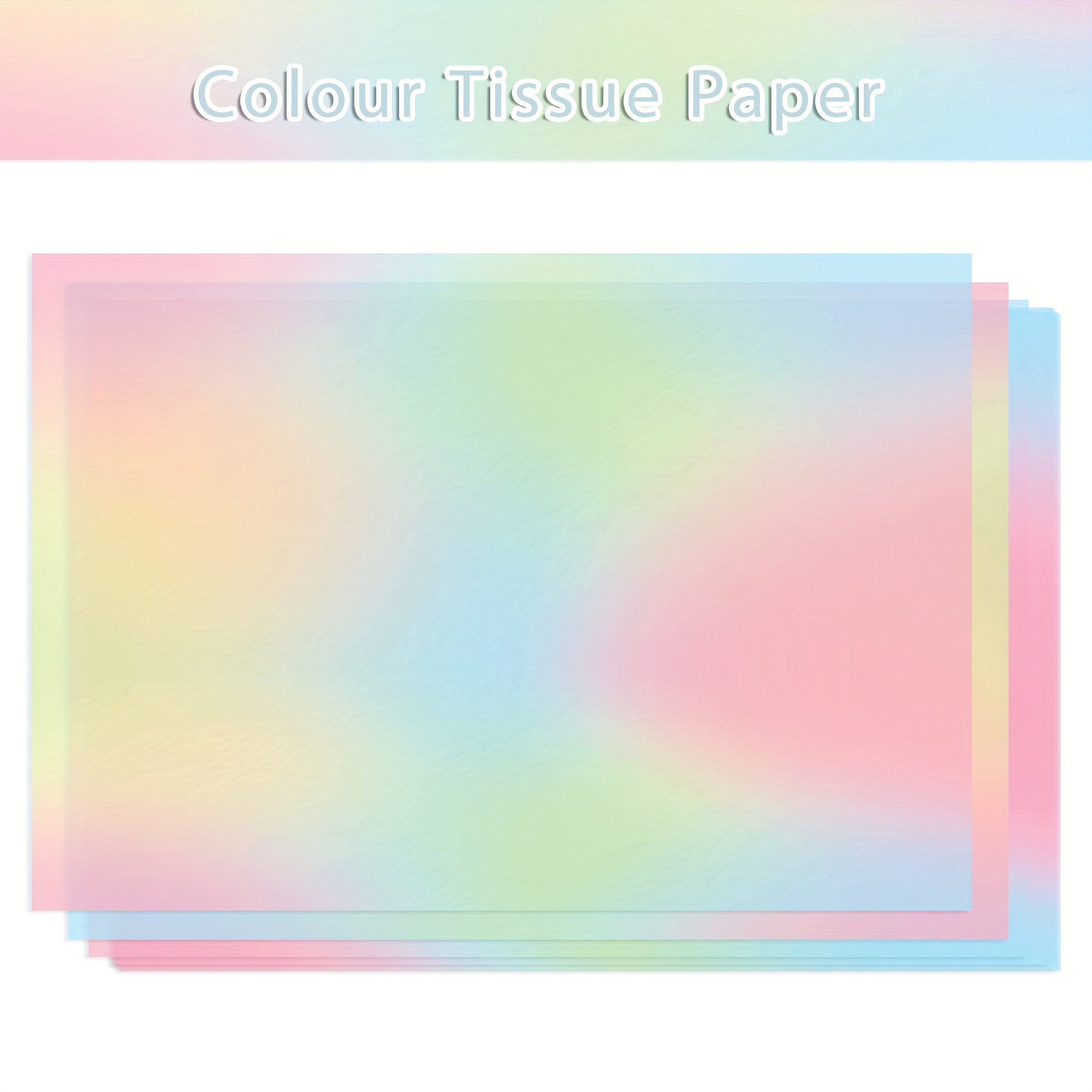 50pcs Colorful Gradient Pink And Green Printed Tissue Paper, 19.8x13.7 Inches - Elegant Design For Birthday, Wedding & Gift Wrapping Decorations