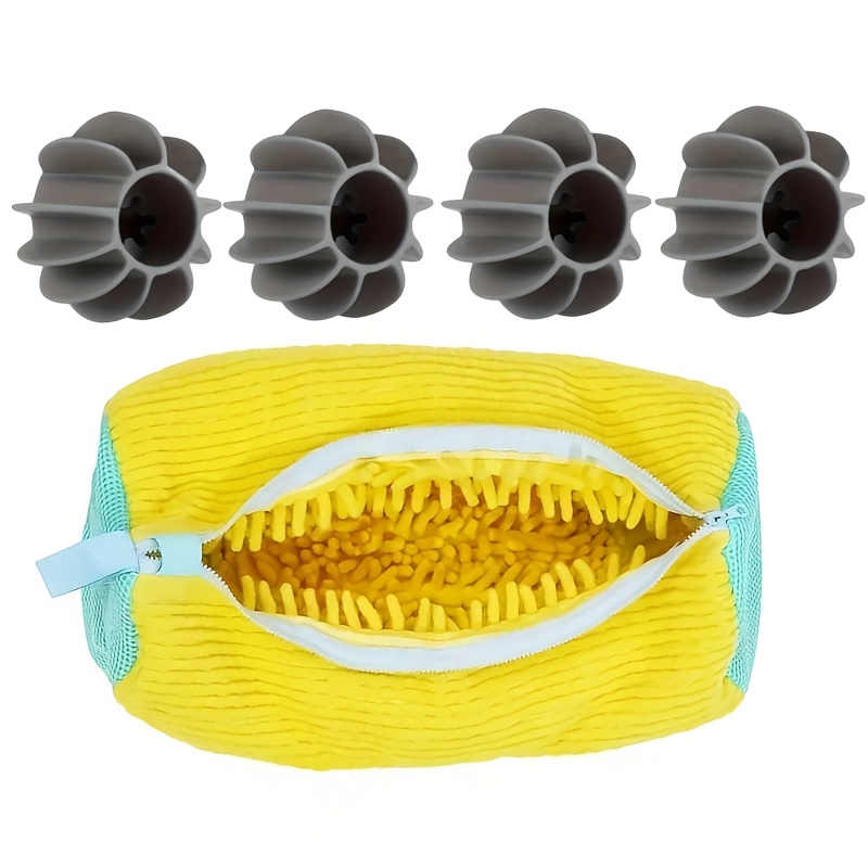 TEMU Shoe Washing Bag: Set, 1 Shoe Washing Bag   4 Powerful Stain Removal Balls, Washing Machine And Dryer Laundry Shoe Bag, Including Dustproof Shoe