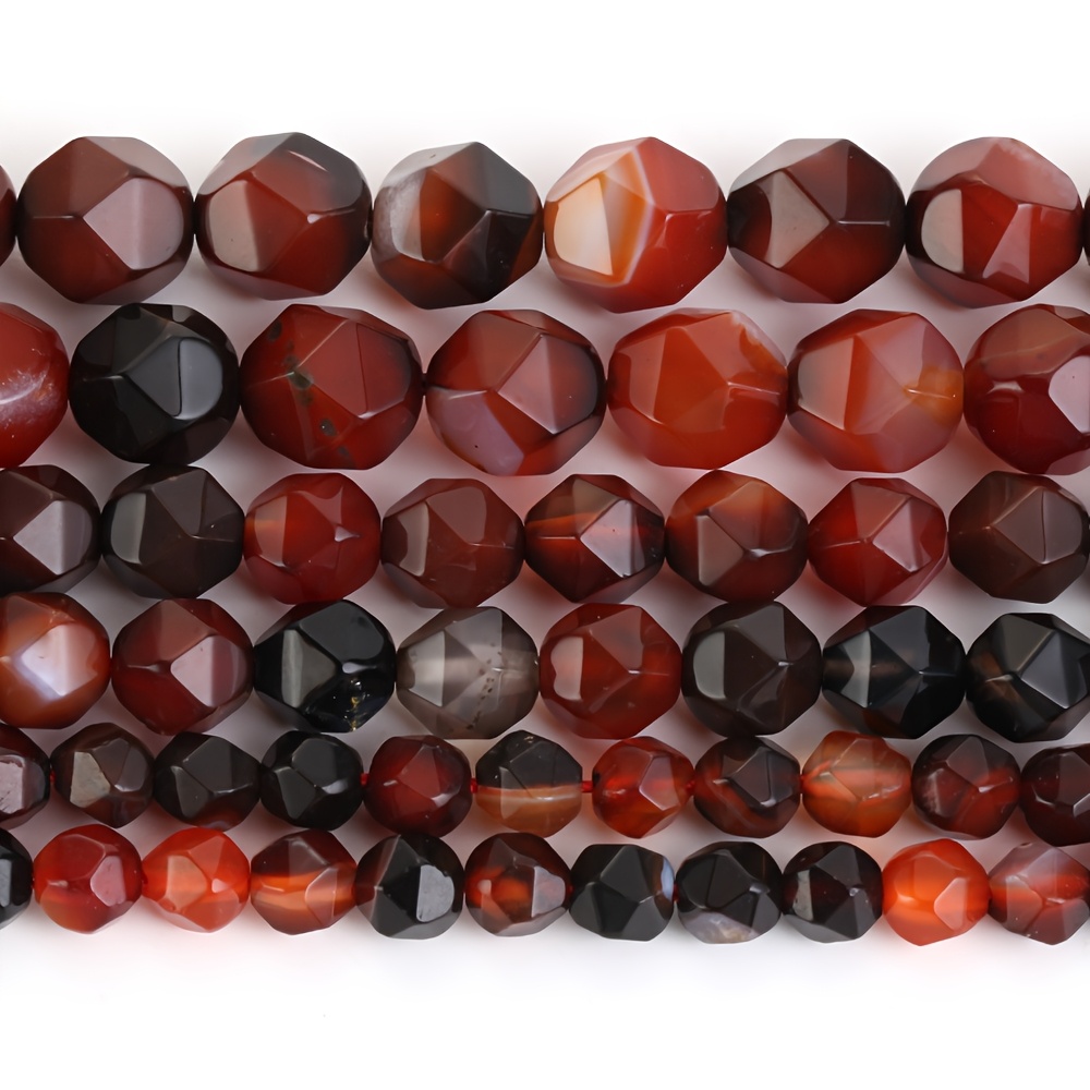 

Asvrai U 1 Strand Natural Red Agate Gemstone Beads, 15 Inch, 6/8/10mm, Handmade Jewelry Making Supplies, Diy Necklace Crafting Accessories