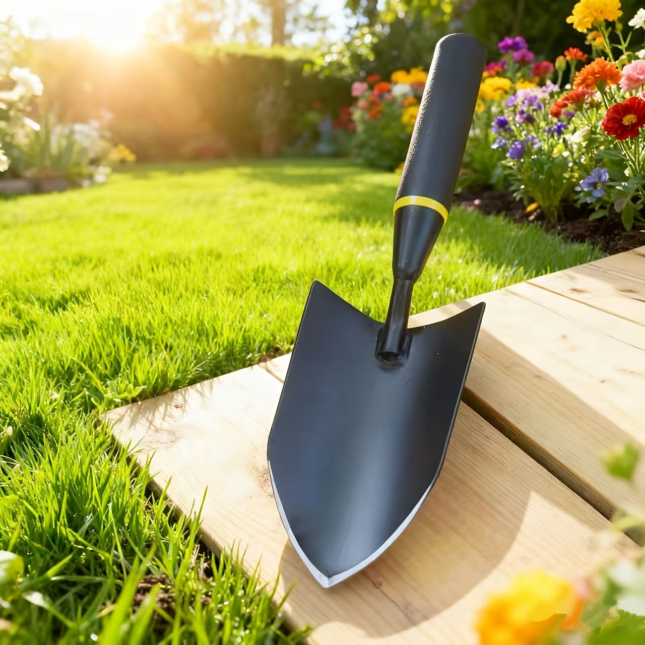 TEMU Heavy Duty Thickened Wide Soil Shovel | Extremely Sturdy, Durable For , Metal, Ideal For Planting Flowers, Growing Vegetables, And Digging Sand
