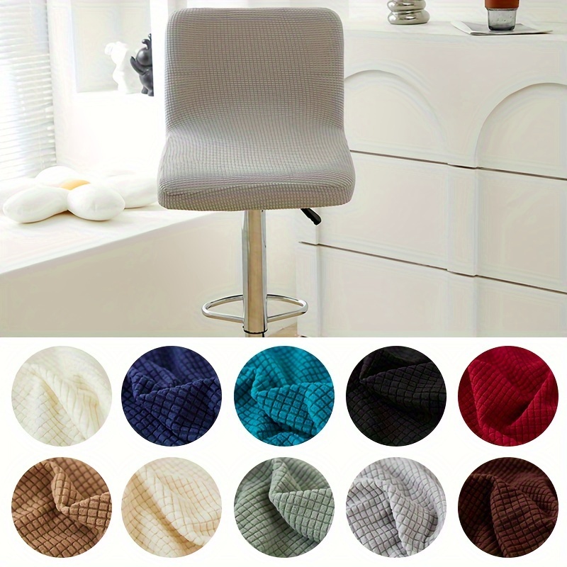 

1pc Solid Color Bar Stool Cover, Stool Slipcover, Stool Cover Furniture Protector, For Bar Cafe Kitchen Home Decor