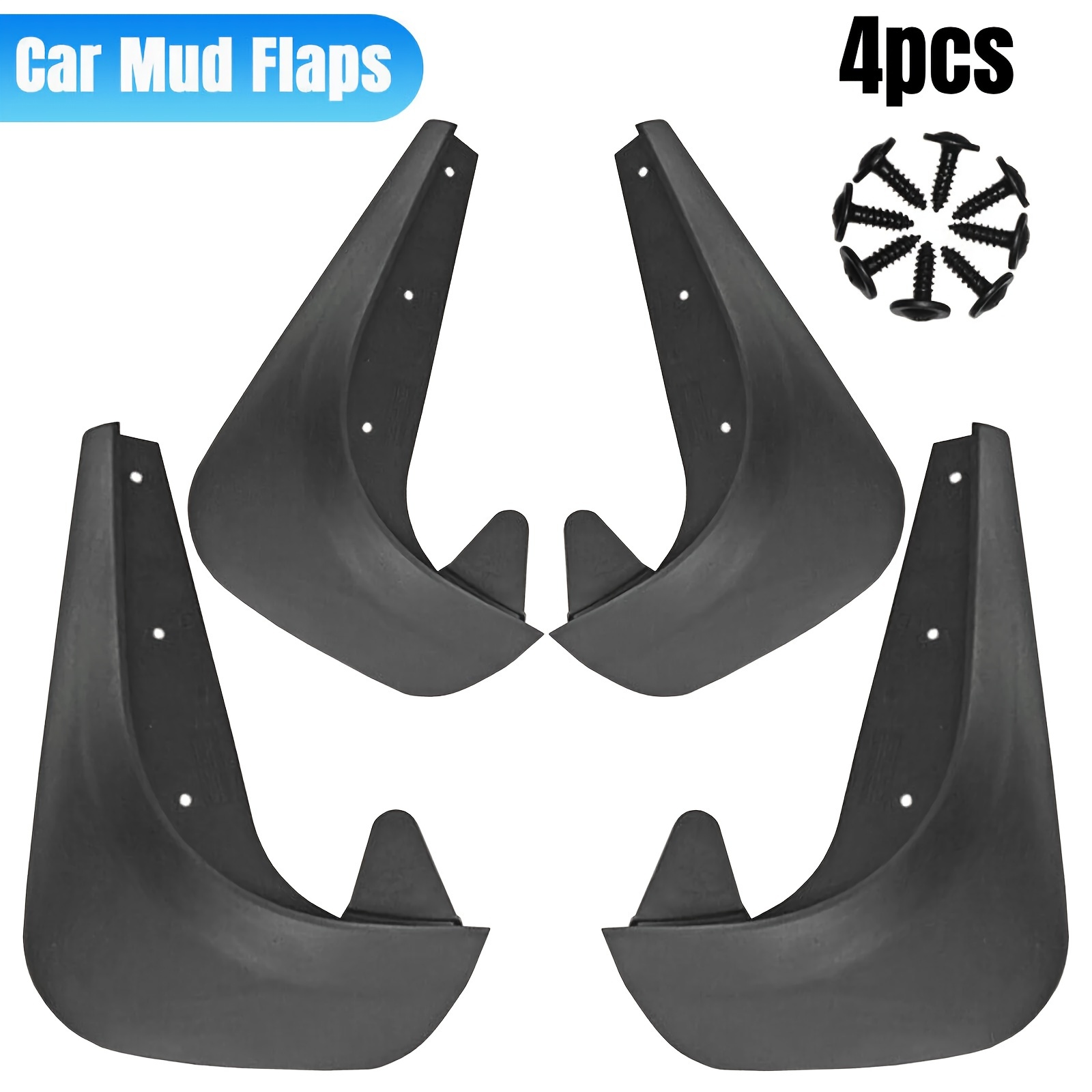 TEMU 4pcs Car Mud Flaps Guards, Auto Accessories Universal , For Front & Rear Wheel Flares Guard Protects Car Body