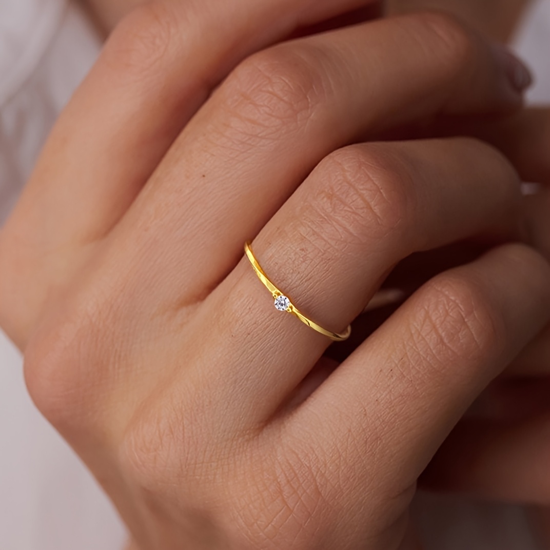 Minimalist Twisted Ring 925 Sterling Silver Promise Ring