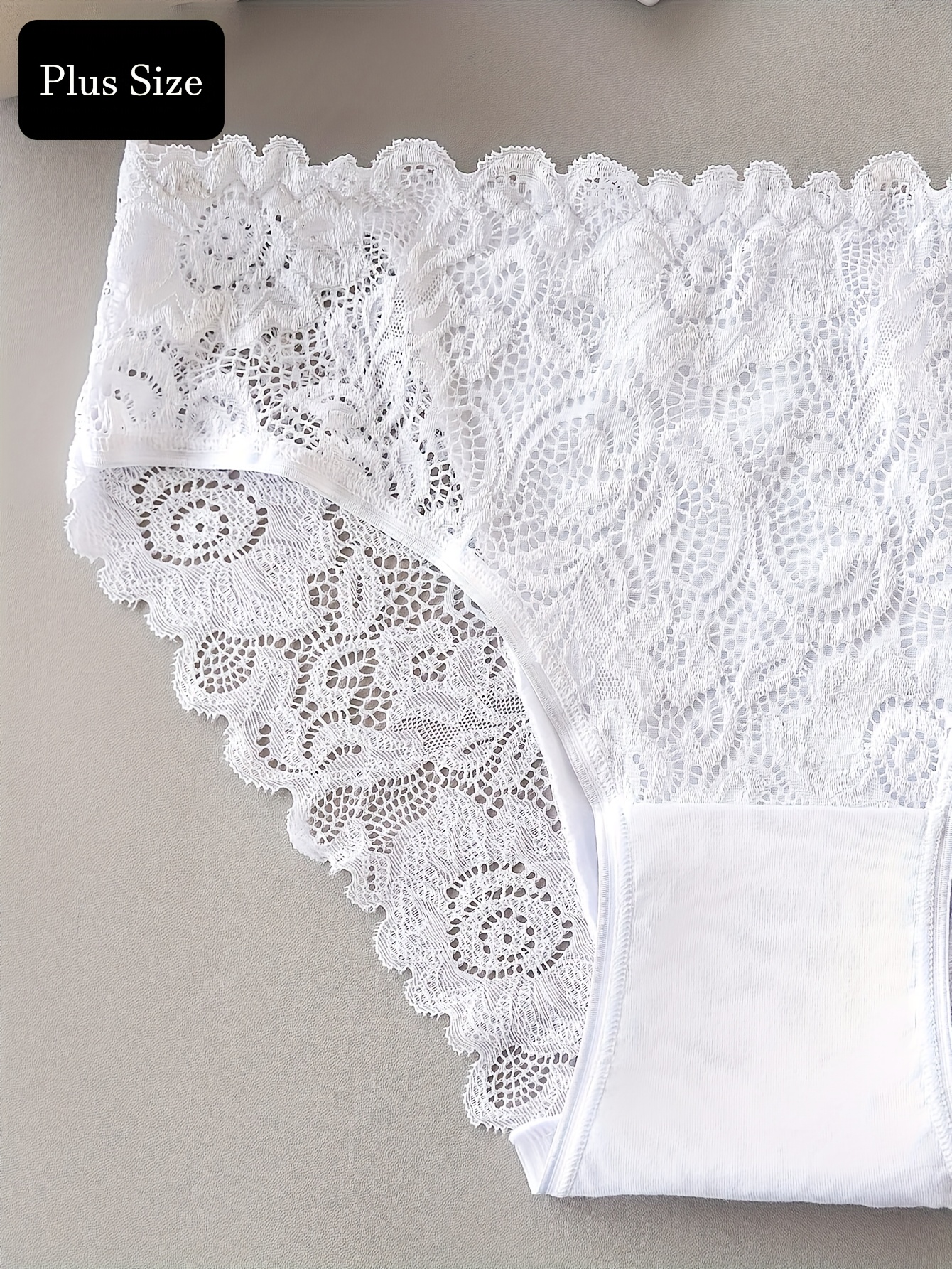 pack womens plus size lace stitching underwear elegant Temu Brazil