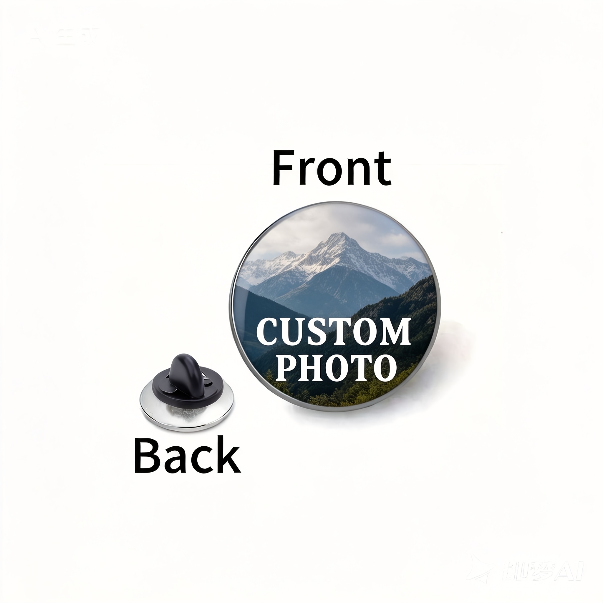 TEMU 2d Flat, 10pcs Custom Metal Badges, 2d Flat. Customized With Photos, Family Commemorative Photos. Suitable For Versatile Accessories On Gifts,