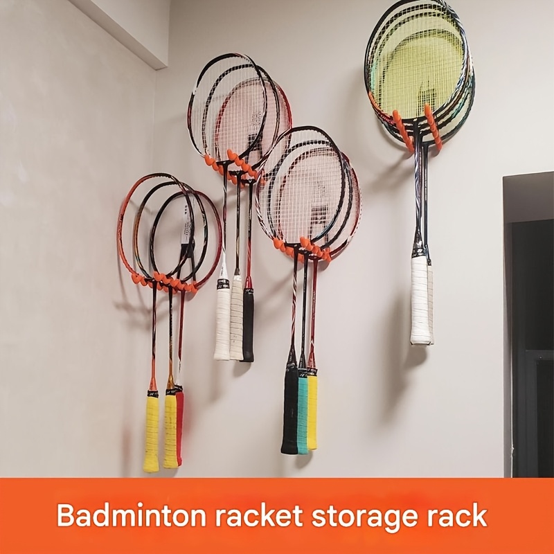 Badminton Racket Holder 2-Pack Wall Mounted Racket Holders - Stainless ...