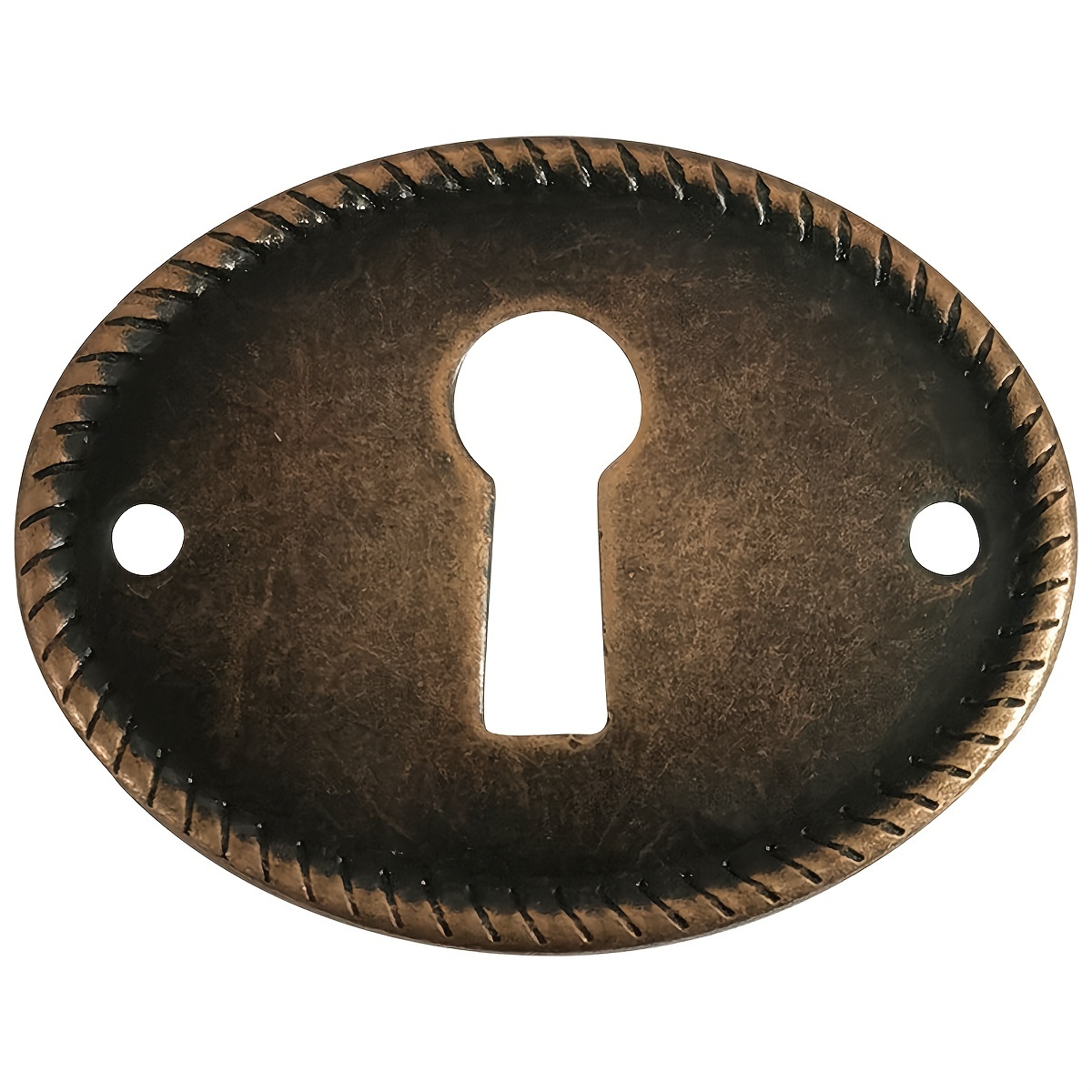4pcs Antique Bronze Color Oval Shape Keyhole Cover Carved Hollow Connectors Jewelry Findings Antique Furniture Hardware