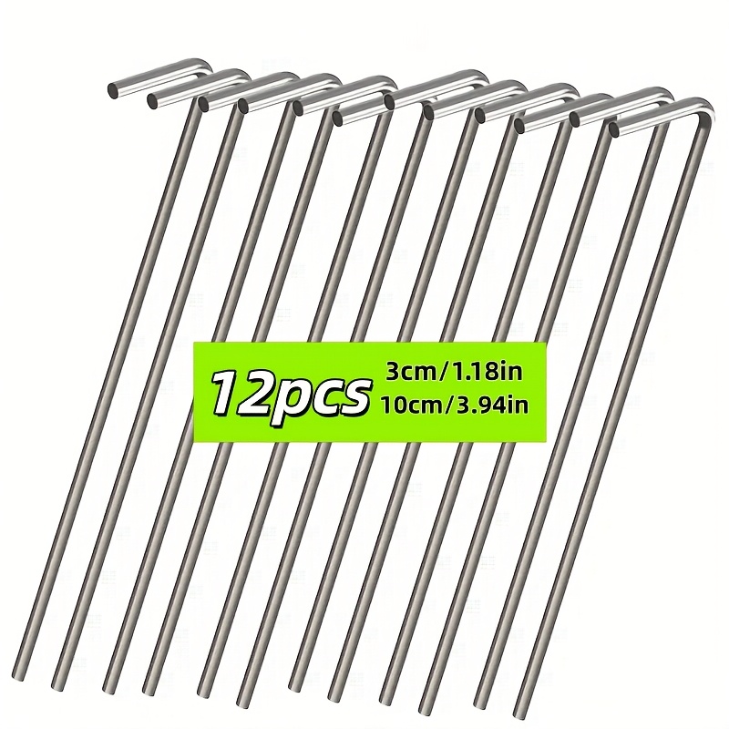 12pcs stainless steel ground nails suitable for camping gardening and christmas decorations