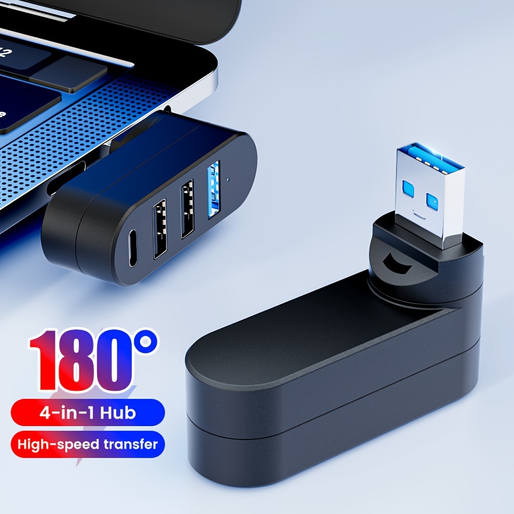 10 Pack 10Gbps/120W USB C To USB3.1 Adapter,Black Type C Male To USB Black