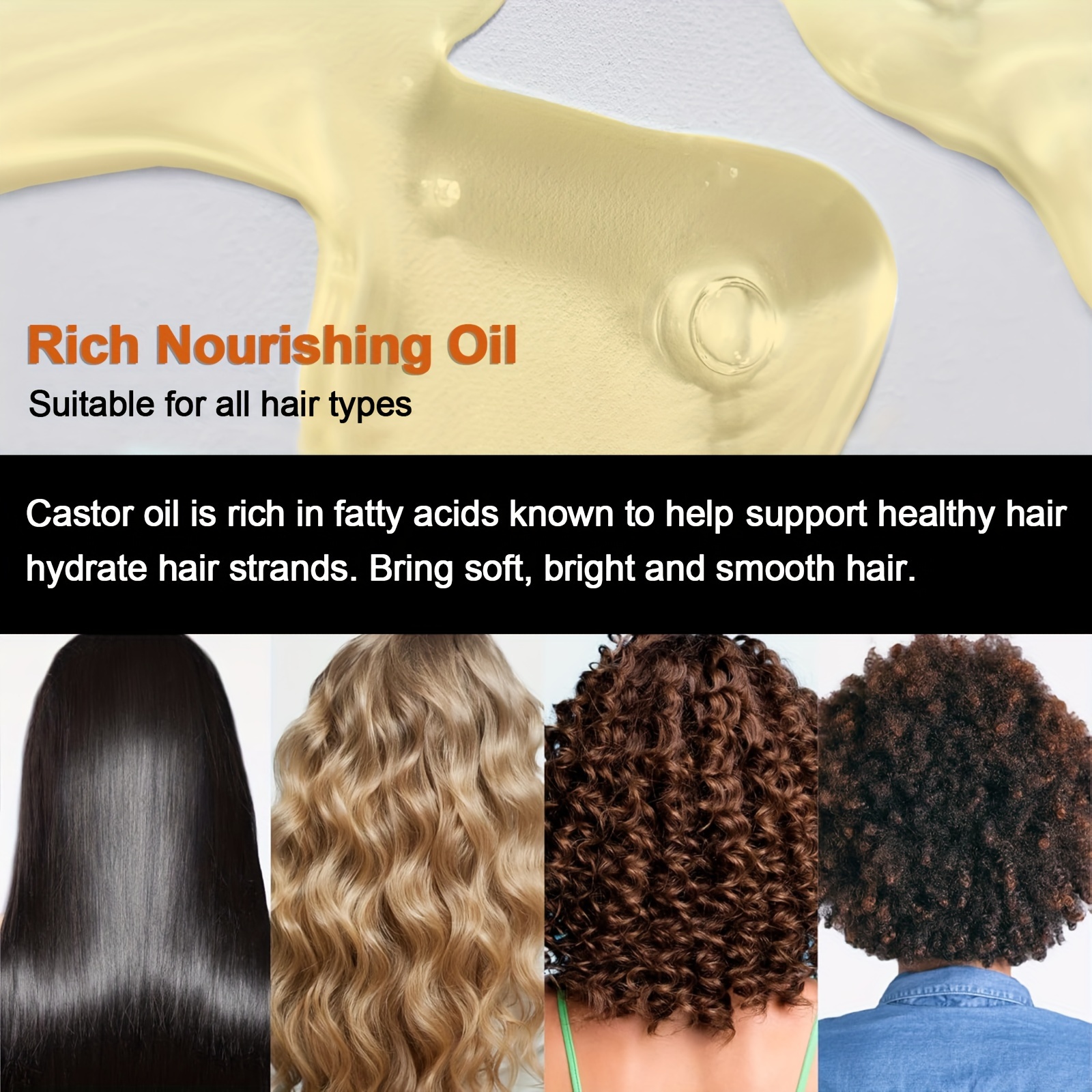 castor oil   cold pressed rich hydration for dry hair eyelashes eyebrows light beige scalp nails and body care essential oil unrefined hexane free details 2