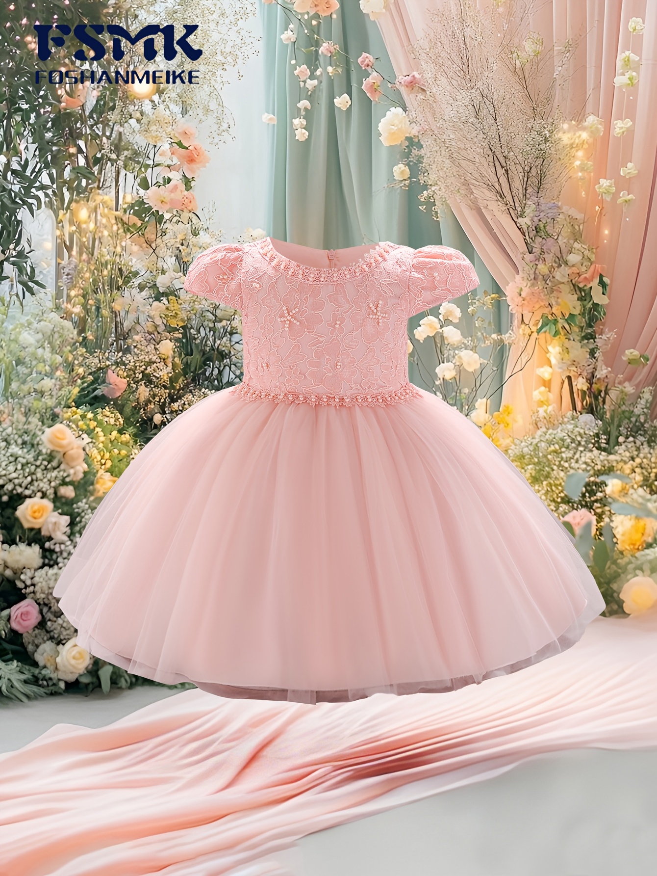 lace short sleeve tulle dress girls perfect a babys first