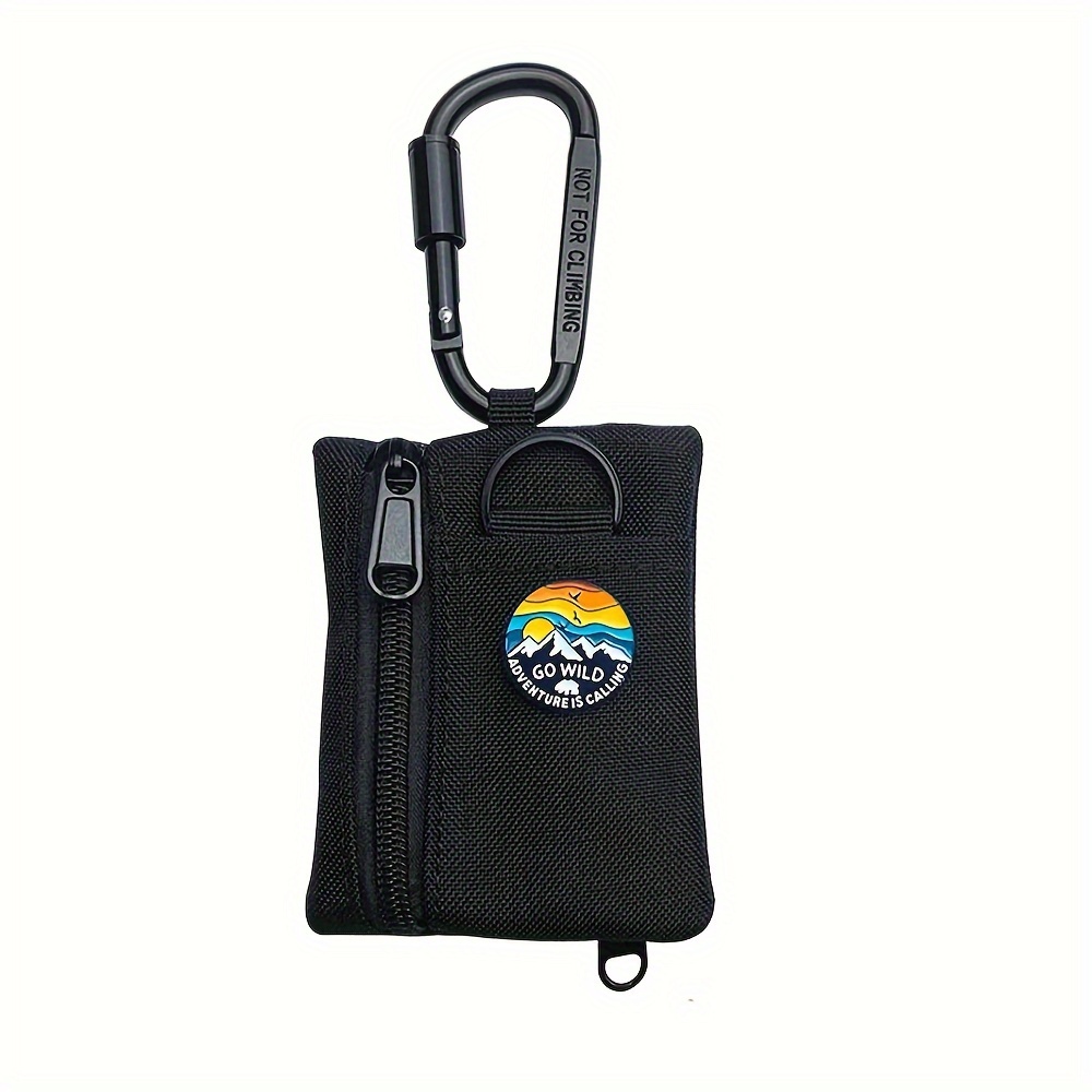 Casual Outdoor Card Bag Small Men Zipper Wallet Key Headphone Hanging Neck Bag With Hanging Rope