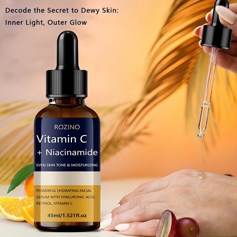 Efect Instant de Lifting și Fermitate. Esență cu Acid Hialuronic și Nicotinamidă, Îngrijire a Pielii, Antioxidant pentru Pungi de Sub Ochi, Cearcăne și Riduri, Reduce Vizibil Cearcănele, Ridurile și Semnele de Îmbătrânire, Hidratare Profundă în 5 Secunde, Hidratare Puternică