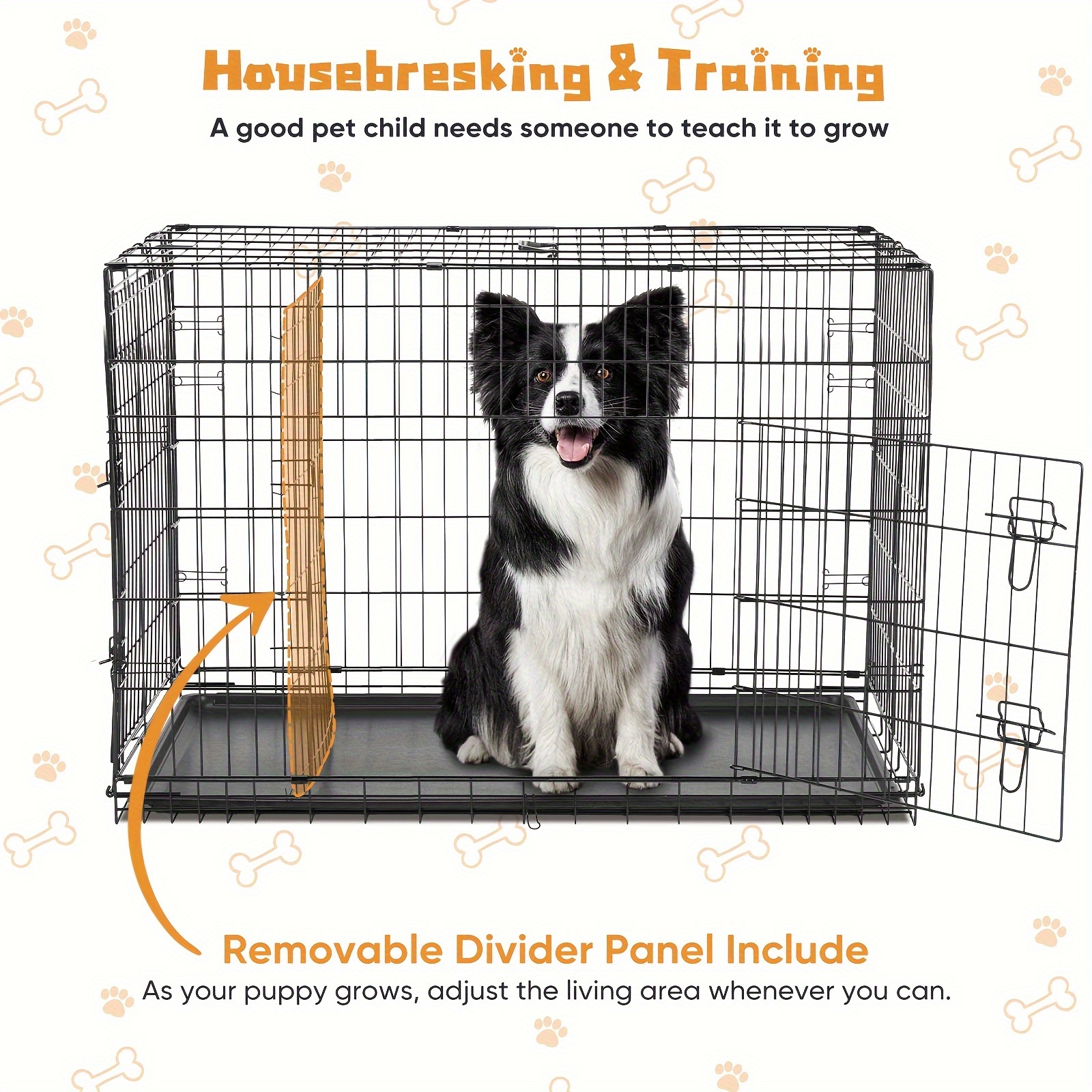 pet supplies 30 inch dog crate with divider