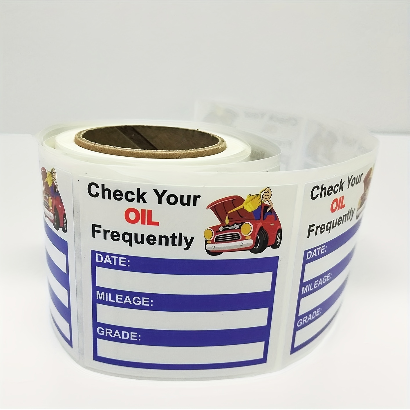TEMU 150pcs/roll, Car Oil Change/maintenance Reminder Window Stickers Adhesive Labels