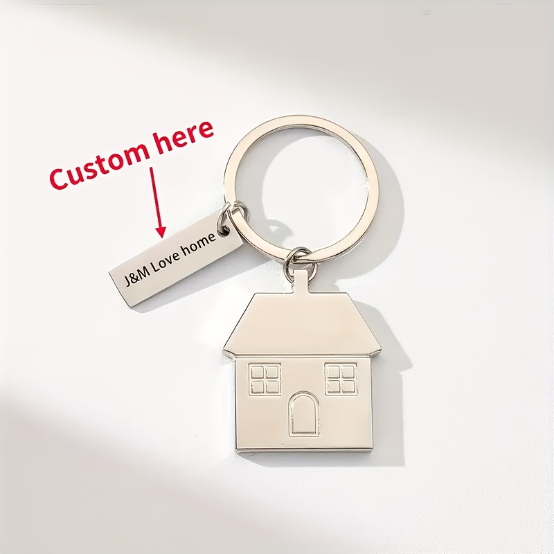 TEMU 1 Portachiavi Personalizzato in di con Targhetta al Laser - Regalo per Compleanni, Natale, Festa del Pap� & , Anniversari e San Valentino,