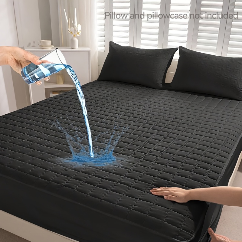 TEMU 1 stuks kleur waterdicht zacht hoeslaken, herbruikbare matrasbeschermer, ademend, geschikt voor slaapkamers, studentenkamers en logeerkamers.
